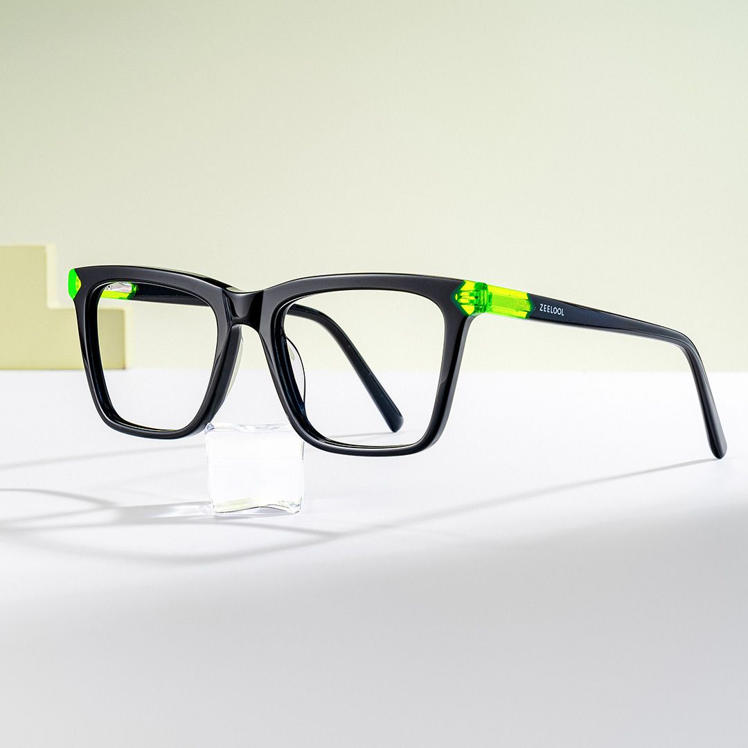 Thin Black Glasses Frame In Rectangle Shape0