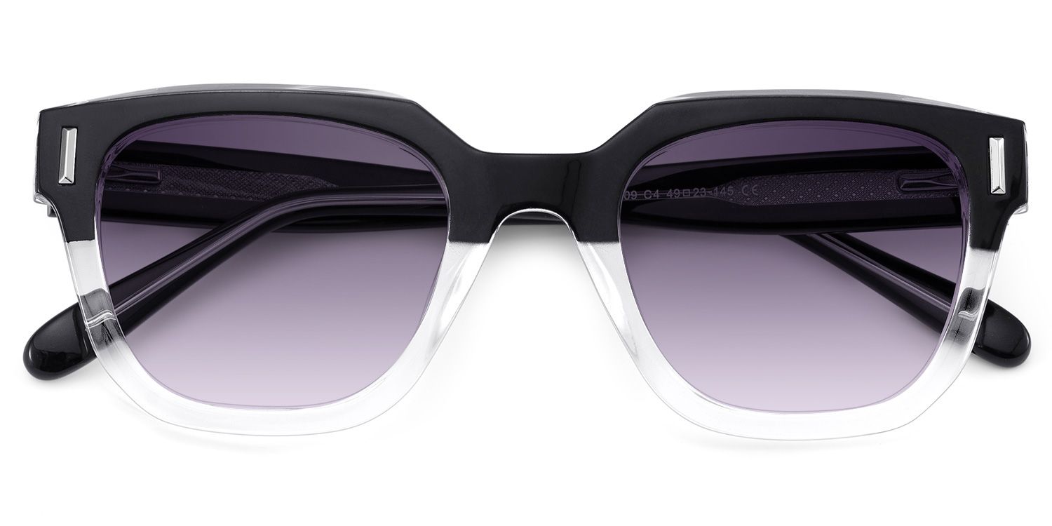 Nia Black Clear Square Sunglasses to Frame Your Face | ZEELOOL1