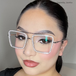 Diva Square Silver Glasses6