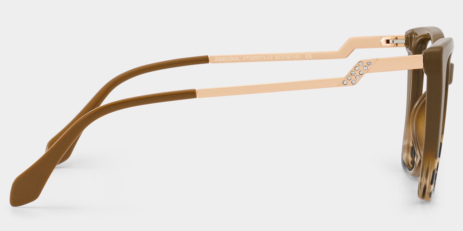 Awilda Cat-eye Brown Glasses and Thin Frame3
