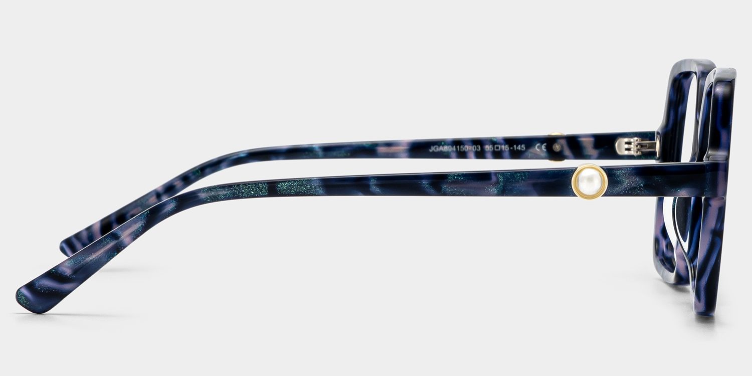 Buy Blue Tortoise Elena Square Eyeglasses | ZEELOOL4