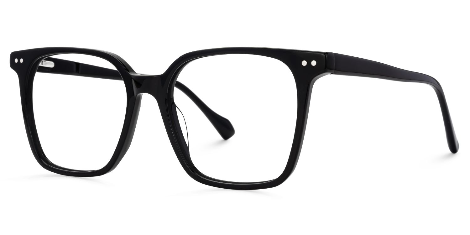 Square Black Acetate Eyeglasses Frames2