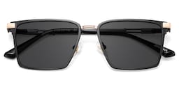 Finn Rectangle Black Glasses1