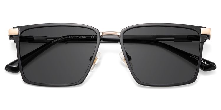 Finn Rectangle Black Glasses