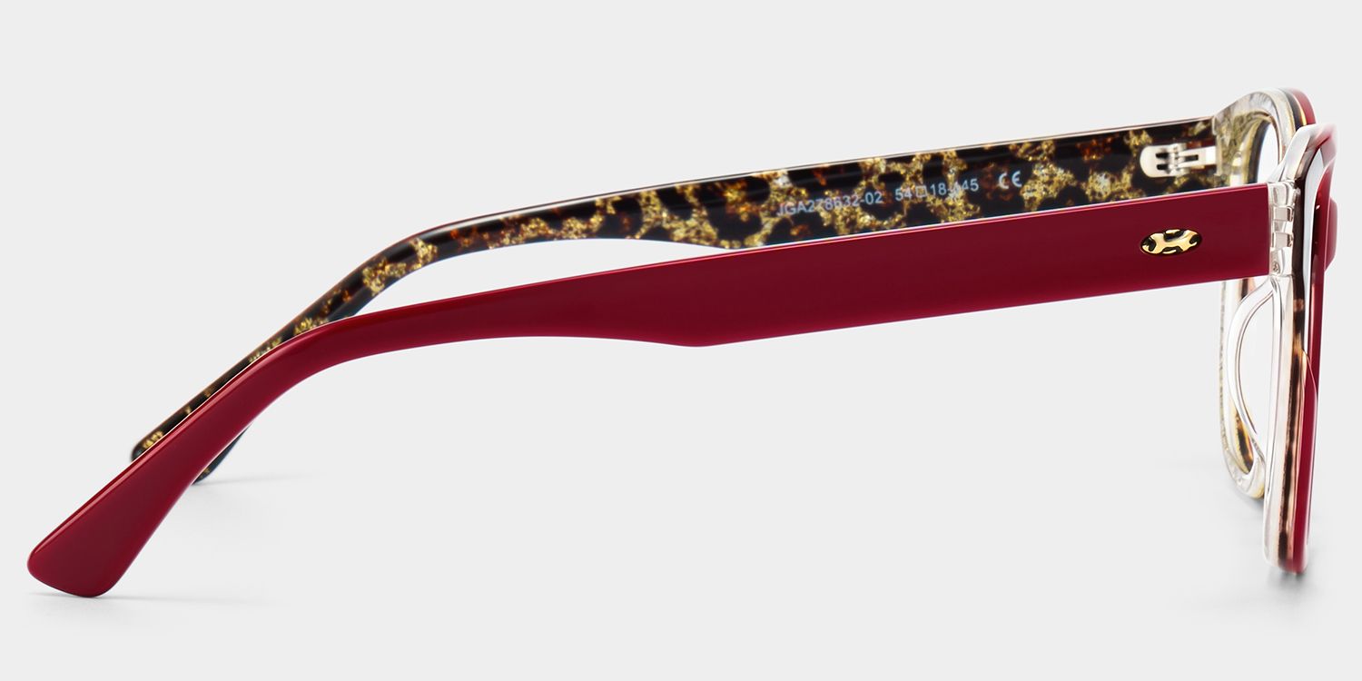 Ivy Red Square Glasses | ZEELOOL4