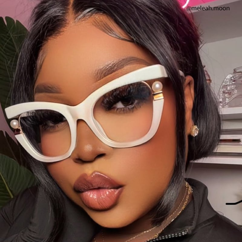 Pearl Cateye White Glasses8