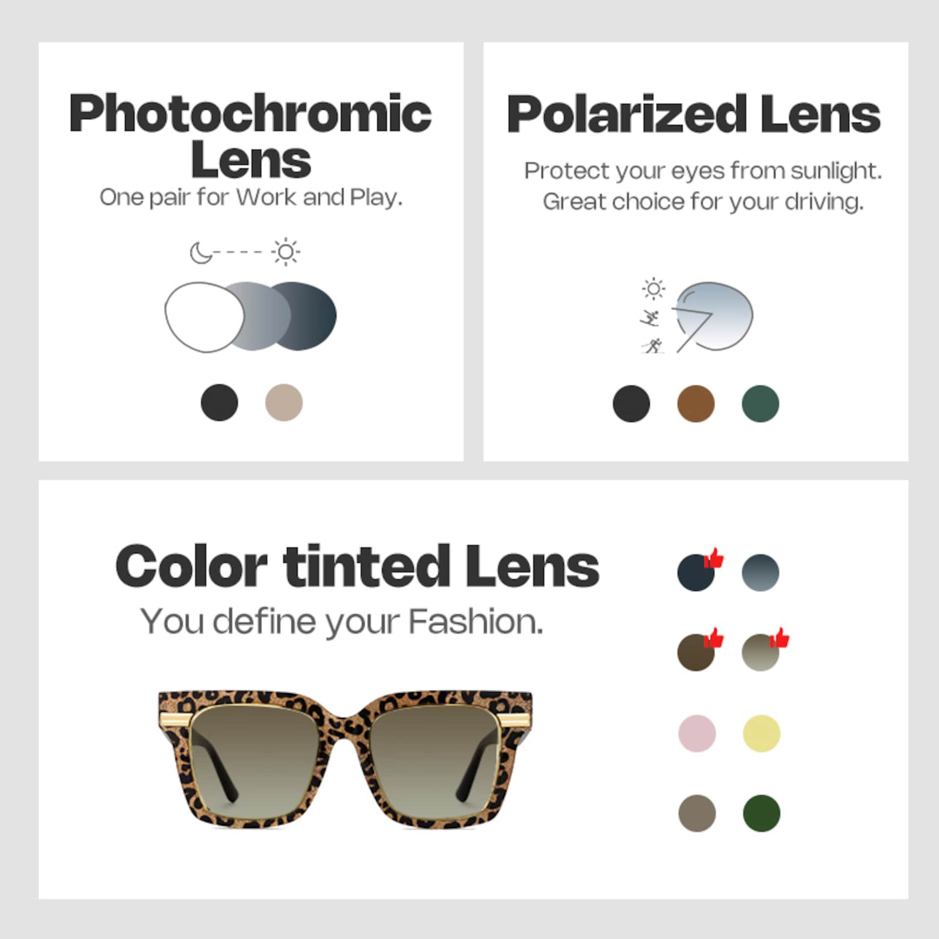 Taylor Square Gold Leopard Frame Glasses for females6