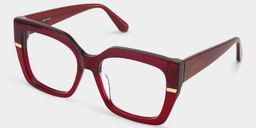 Mavis Square Red Glasses3