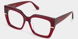 Mavis Square Red Glasses4
