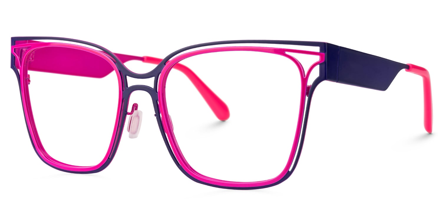 Dacarine Square Purple Glasses