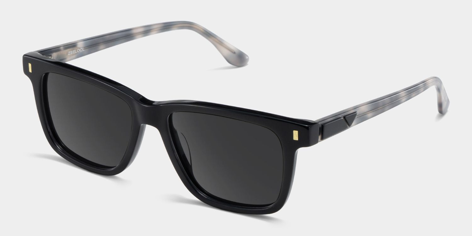 Rectangle Black Eyeglasses- Travis Acetate Frame Glasses