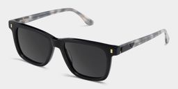 Travis Rectangle Black Glasses2