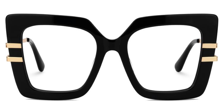Poutine Black Square Glasses