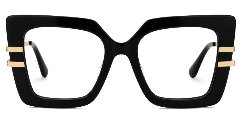 Poutine Black Square Glasses