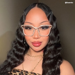 Shine Square Gold White Glasses8