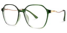 Lekesha Geometric Green Glasses1