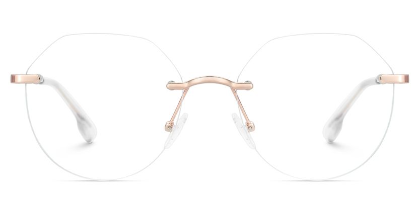 Osorio Geometric Rose Gold Glasses
