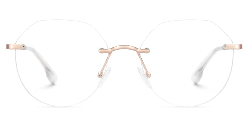 Osorio Geometric Rose Gold Glasses