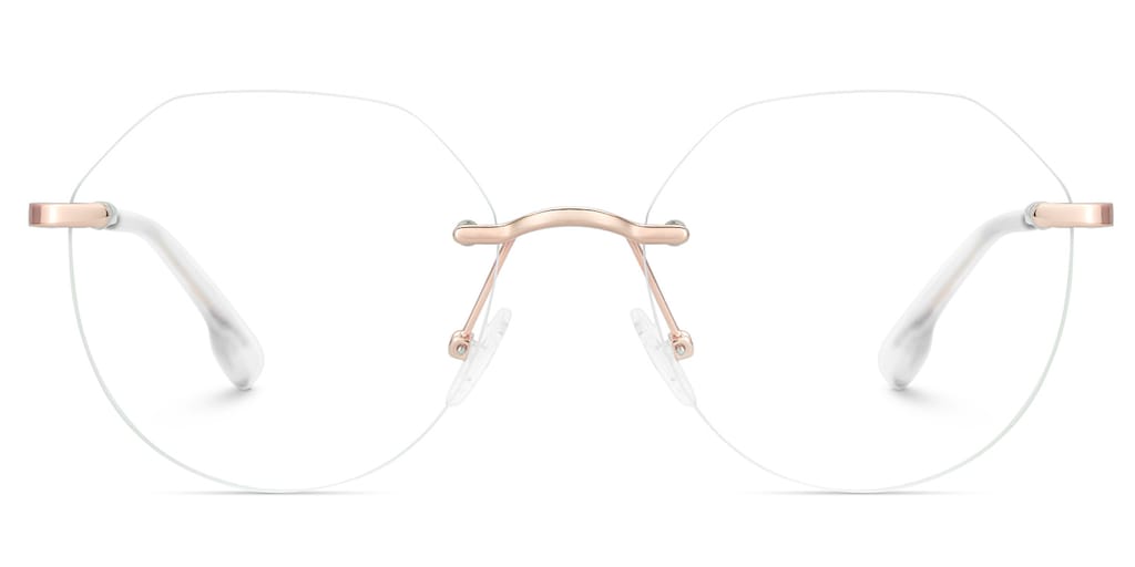 Osorio Geometric Rose Gold Glasses