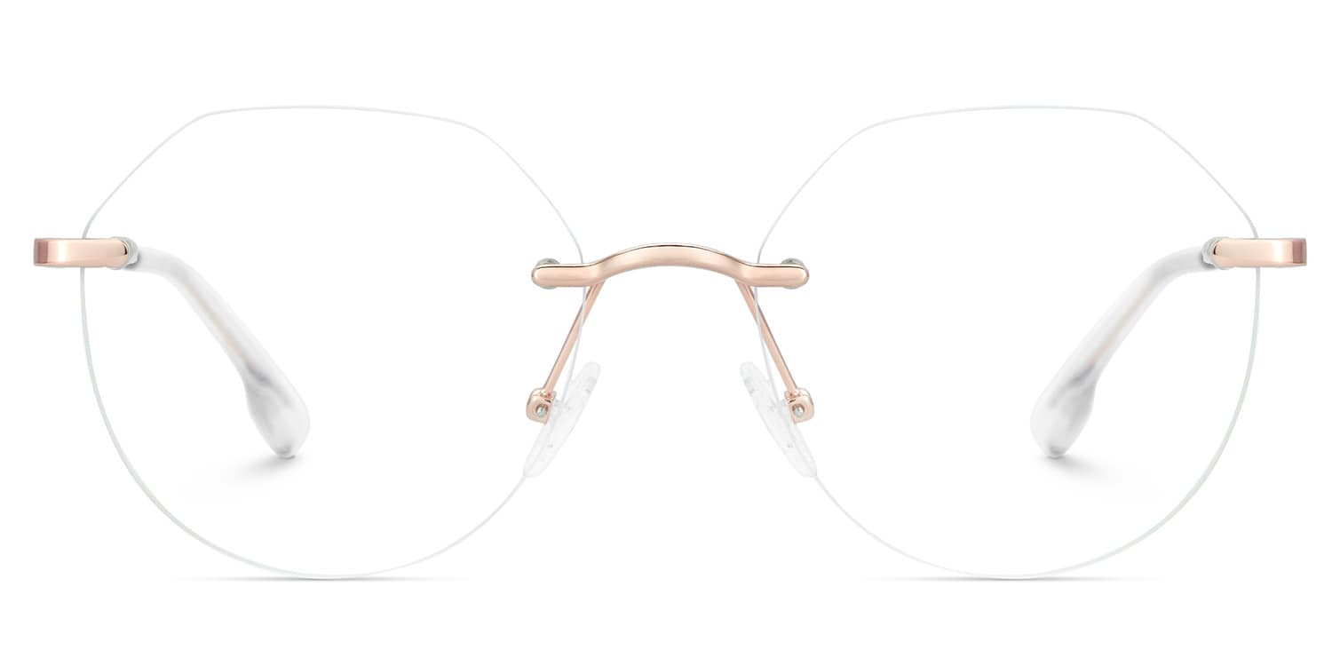 Osorio Geometric Rose Gold Glasses