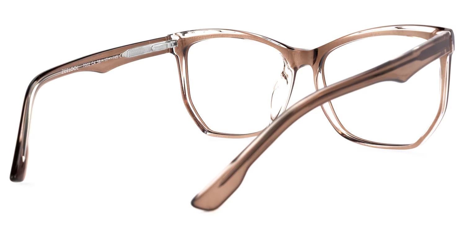 Libby Geometric Brown Thin Frame Glasses | Zeelool5
