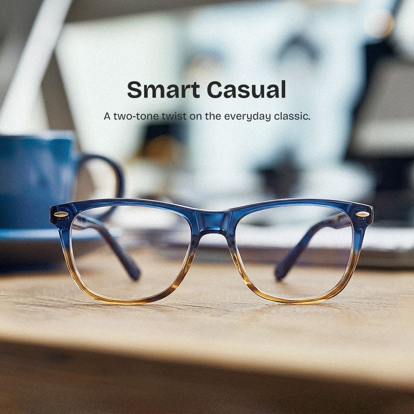 Atlas Two-tone Rectangle Glasses