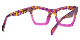 Benitez Square Neon Pink Glasses3