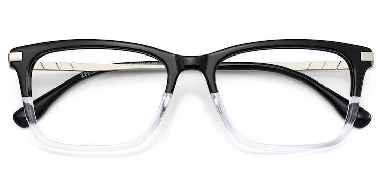 Zane Rectangle Black Crystal Glasses
