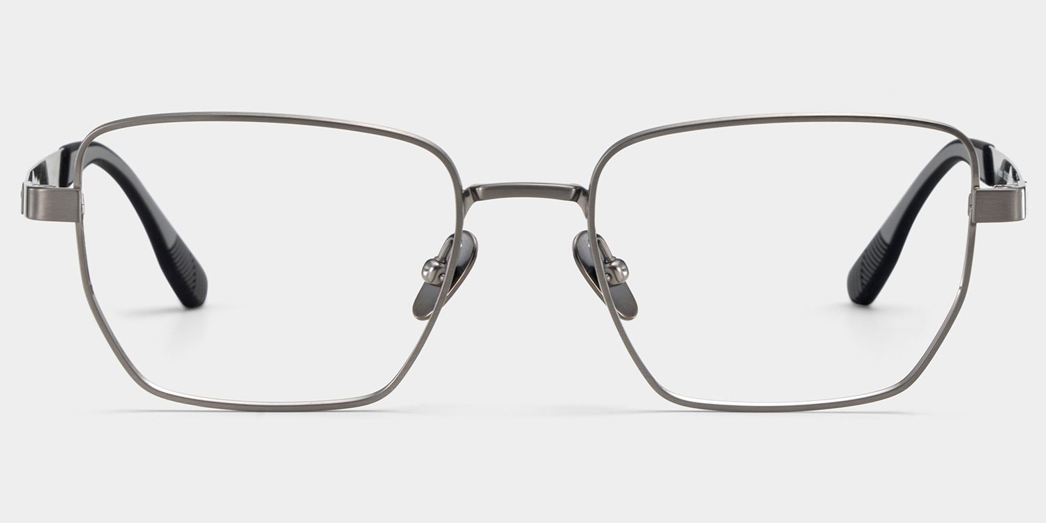 Jameson Gray Frame Prescription Glasses with Geometric Shape | ZEELOOL3