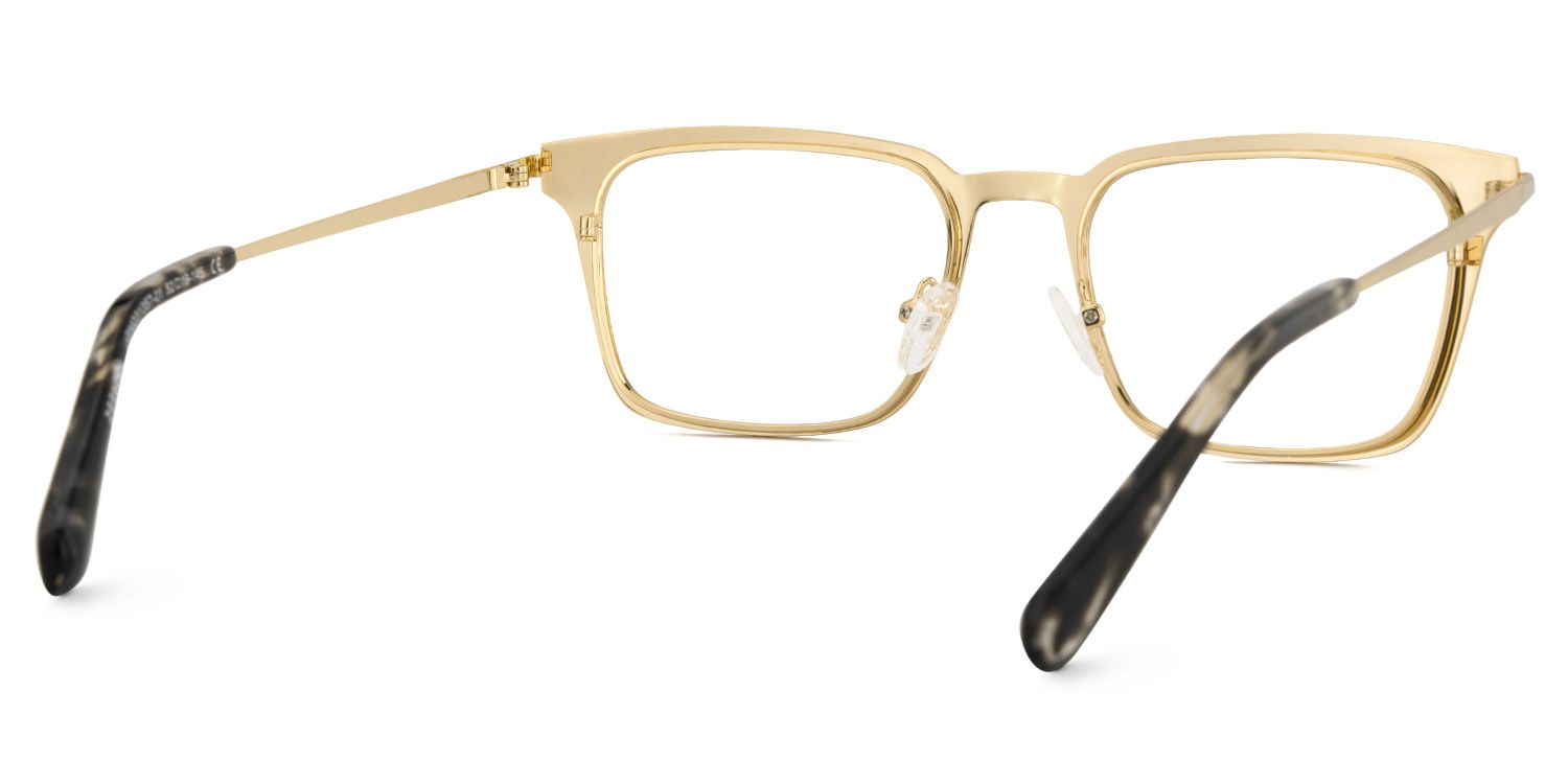 Black Color Chaney Rectangle Prescription Glasses | Zeelool5