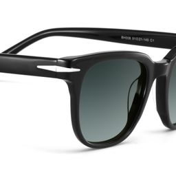 Rocco Black Rectangle Sunglasses4