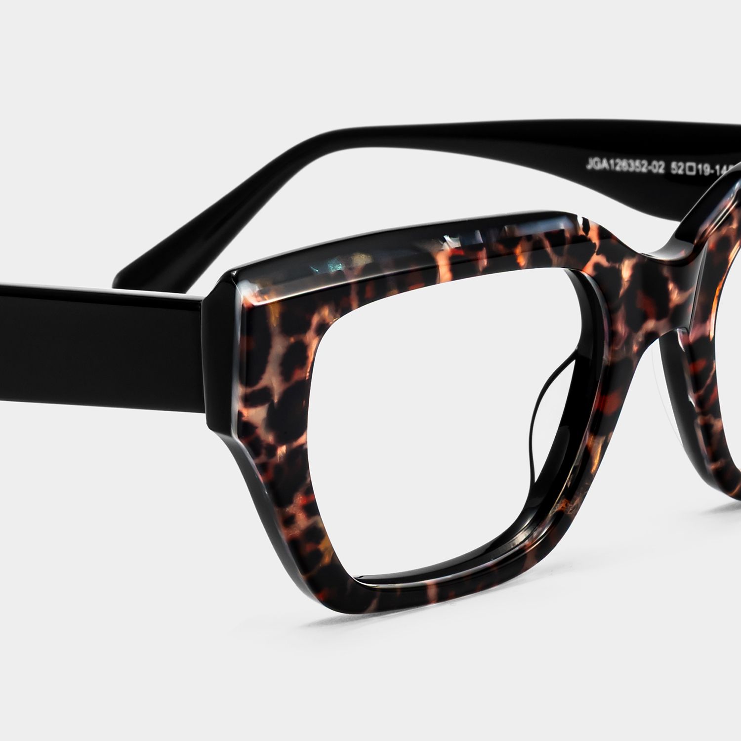 Sequoia Leopard Print Rectangle Glasses | ZEELOOL5