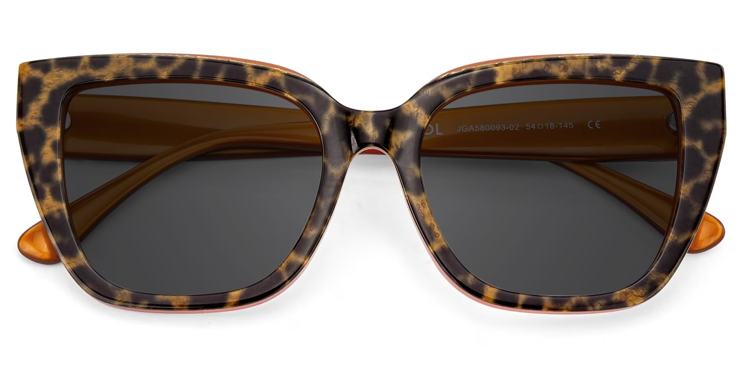 ☆Je・・・☆ Square Frame Leopard Glasses on Sale