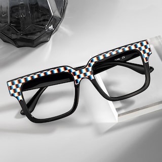 Chrissie Square Black Glasses0
