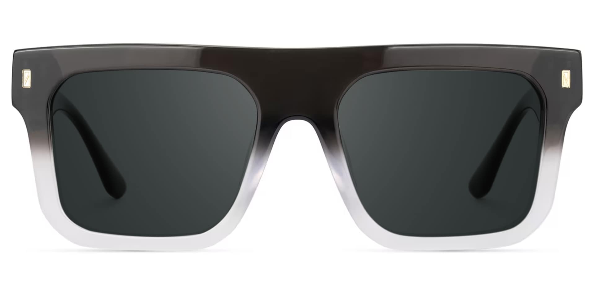 Square Reaux Black Gradient Sunglasses for Men0
