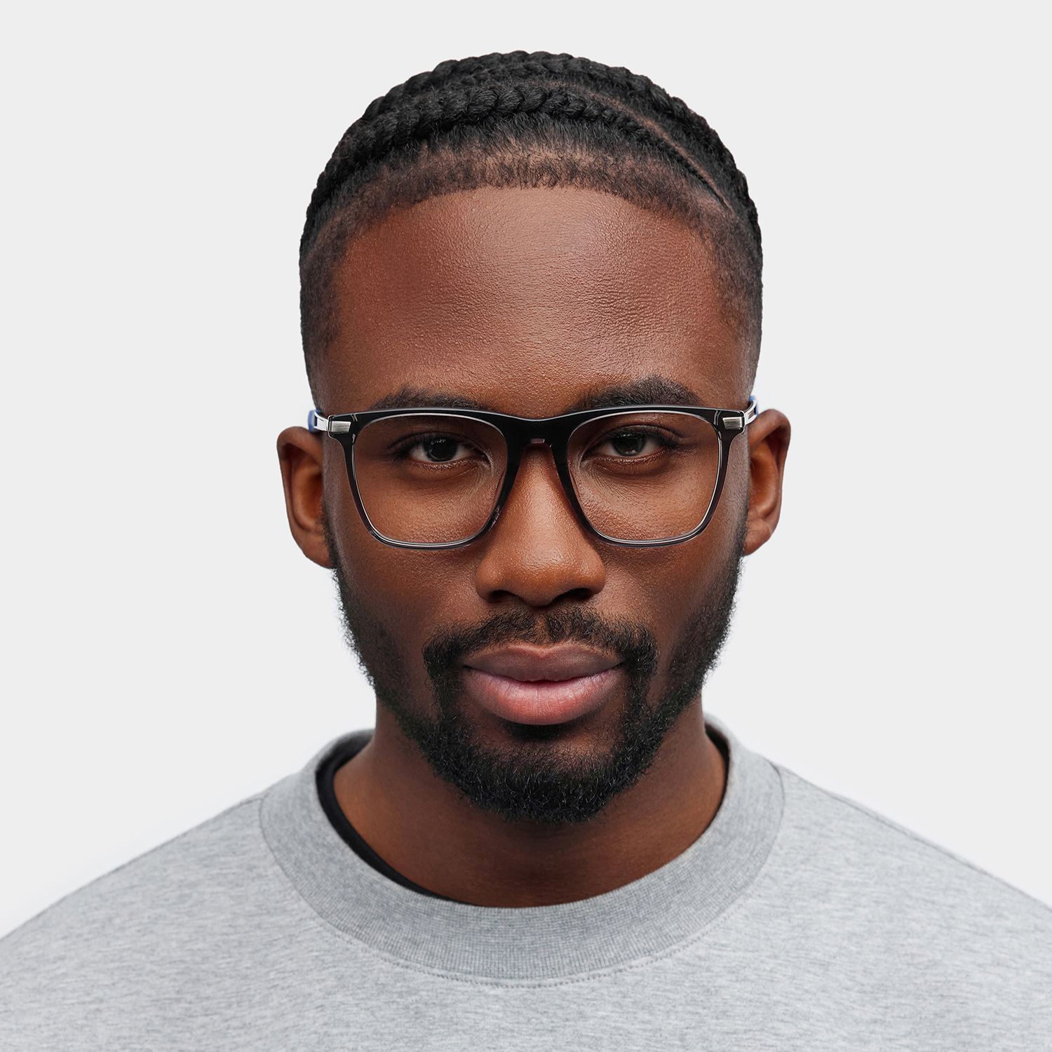 Stable Gray Frame Glasses with Rectangle Frame Online | ZEELOOL0