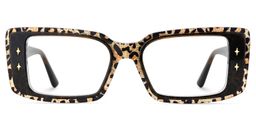 Gleam Rectangle Leopard Glasses1
