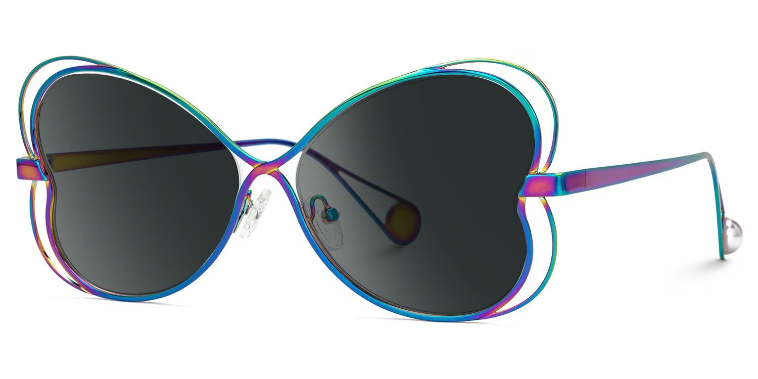 Aretha Iridescent Geometric Polarized Sunglasses for Driving | ZEELOOL1