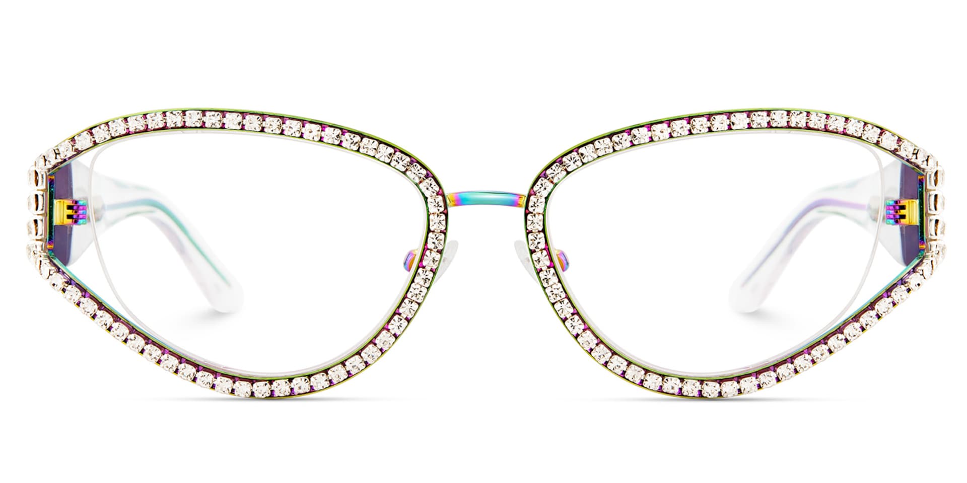 Ladies's Cat Eye Glasses With Shiny Diamonds1