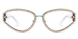 Star Iridescent Cat eye Glasses1