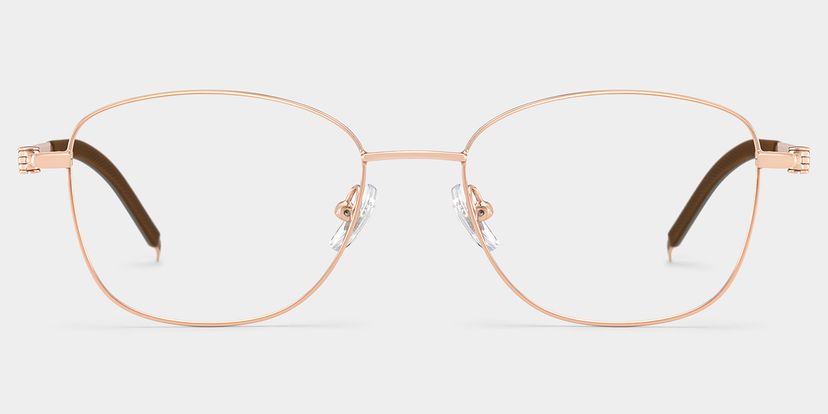 Nicole Rectangle Gold Glasses