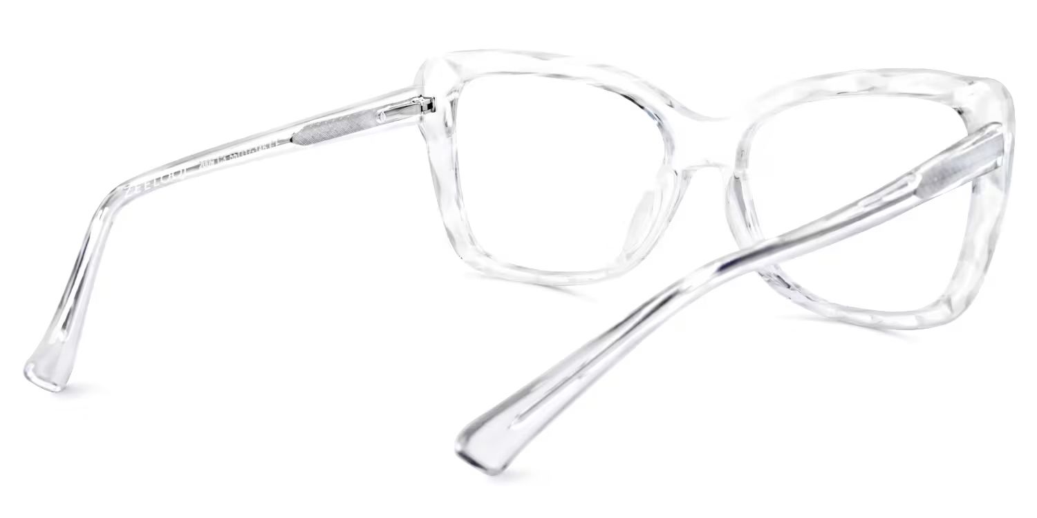Edna Cateye Clear Frame Glasses | Zeelool Optical4