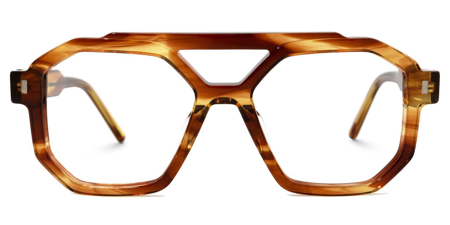 Milena Aviator Brown Glasses