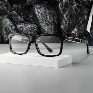 Osvaldo Rectangle Black Glasses0