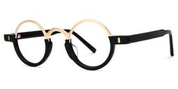 Lumy Round Black Glasses1