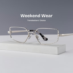 Lyle Rectangle Silver Glasses0