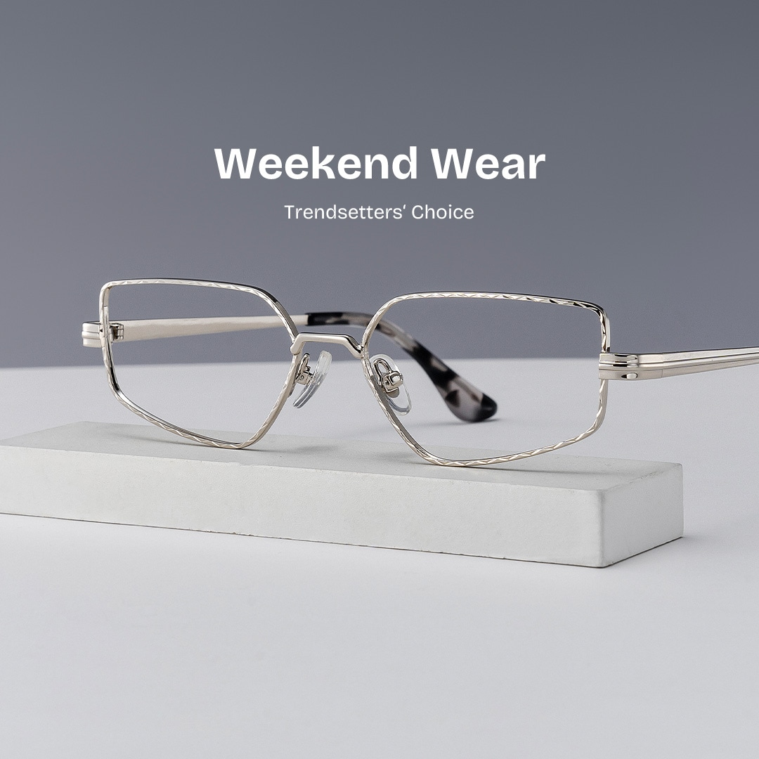 Lyle Rectangle Silver Glasses0