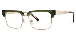 Gerena Browline Green Glasses3