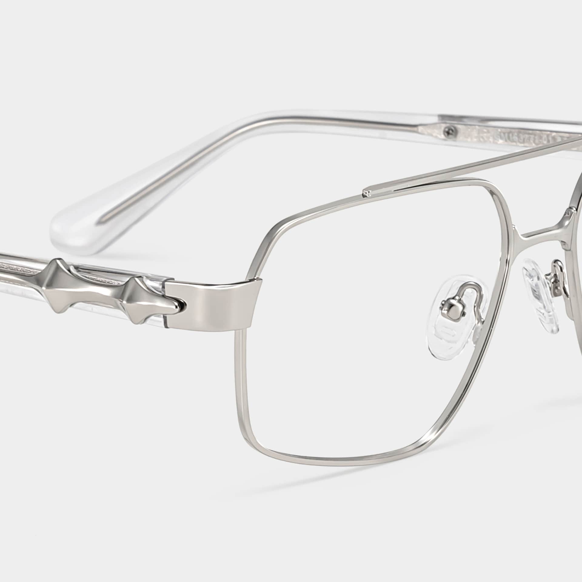 Sterling Eyeglasses in Aviator Silver Frame | ZEELOOL5
