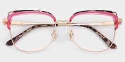 Samson Square Pink Tortoise Glasses2